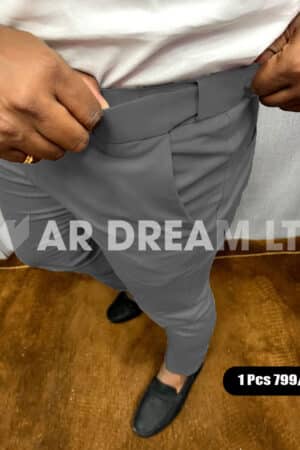 Waist Adjustable Formal Pant's Men's || Deep Ash